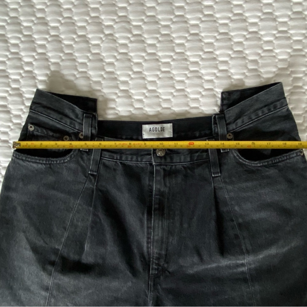 AGOLDE Pieced Angled Black Jeans Size 32 - Picture 12 of 13